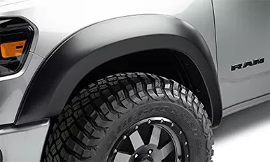 Bushwacker 50055-02 Black Extend-A-Fender Style Smooth Finish Front Fender Flare