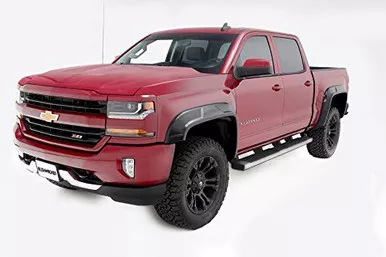 Bushwacker DRT Style Front/Rear Fender Flares-Black, Silverado 1500; 40944-02