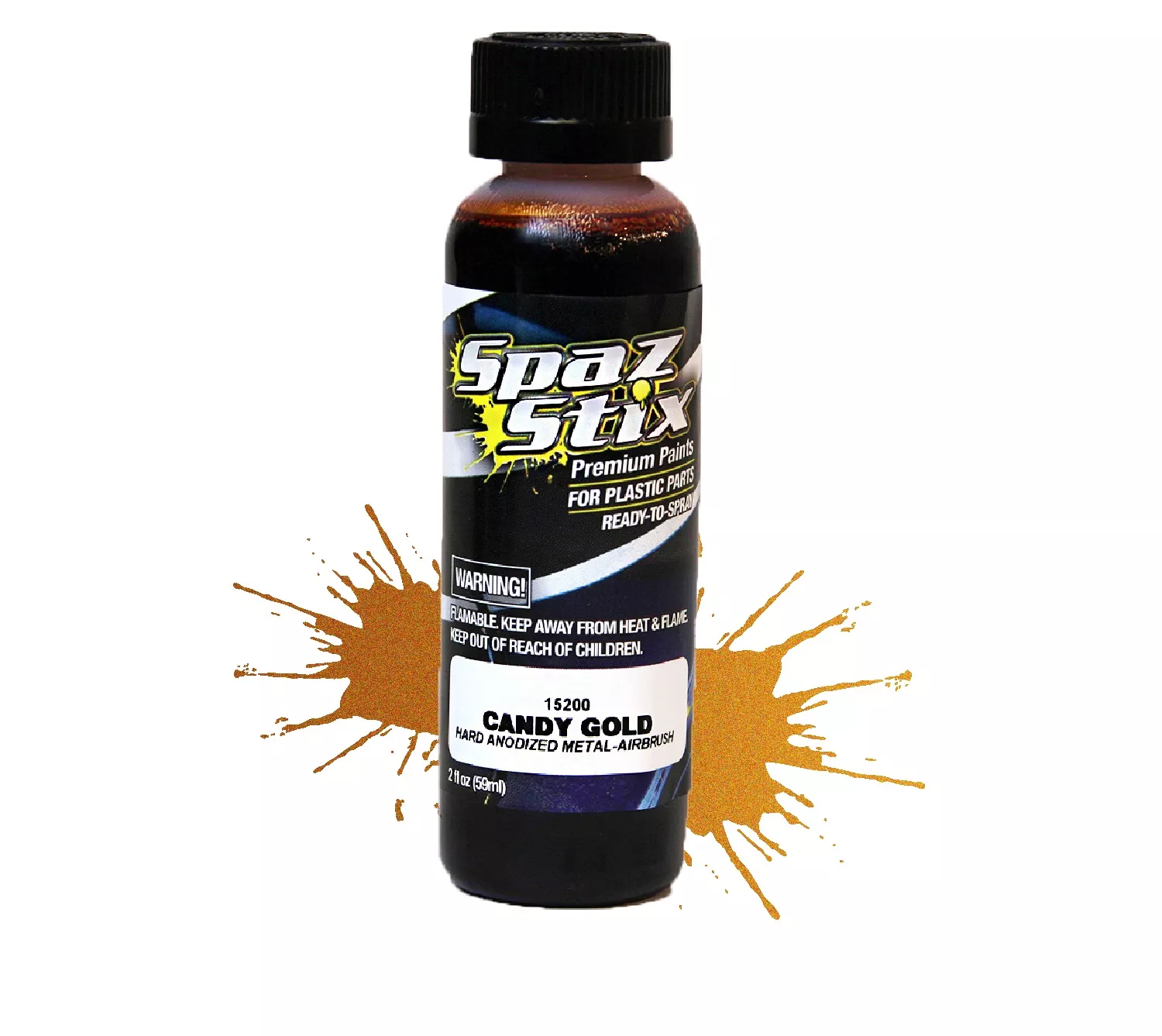 Candy Gold Airbrush Ready Paint, 2oz Bottle