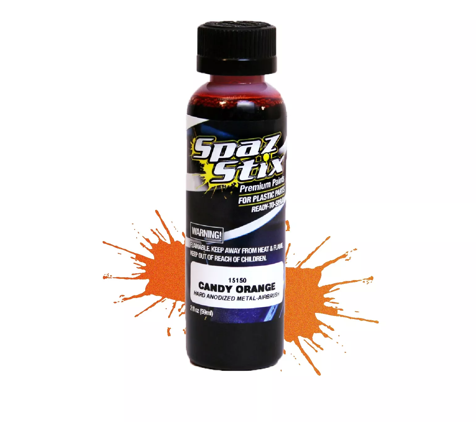 Candy Orange Airbrush Ready Paint, 2oz Bottle