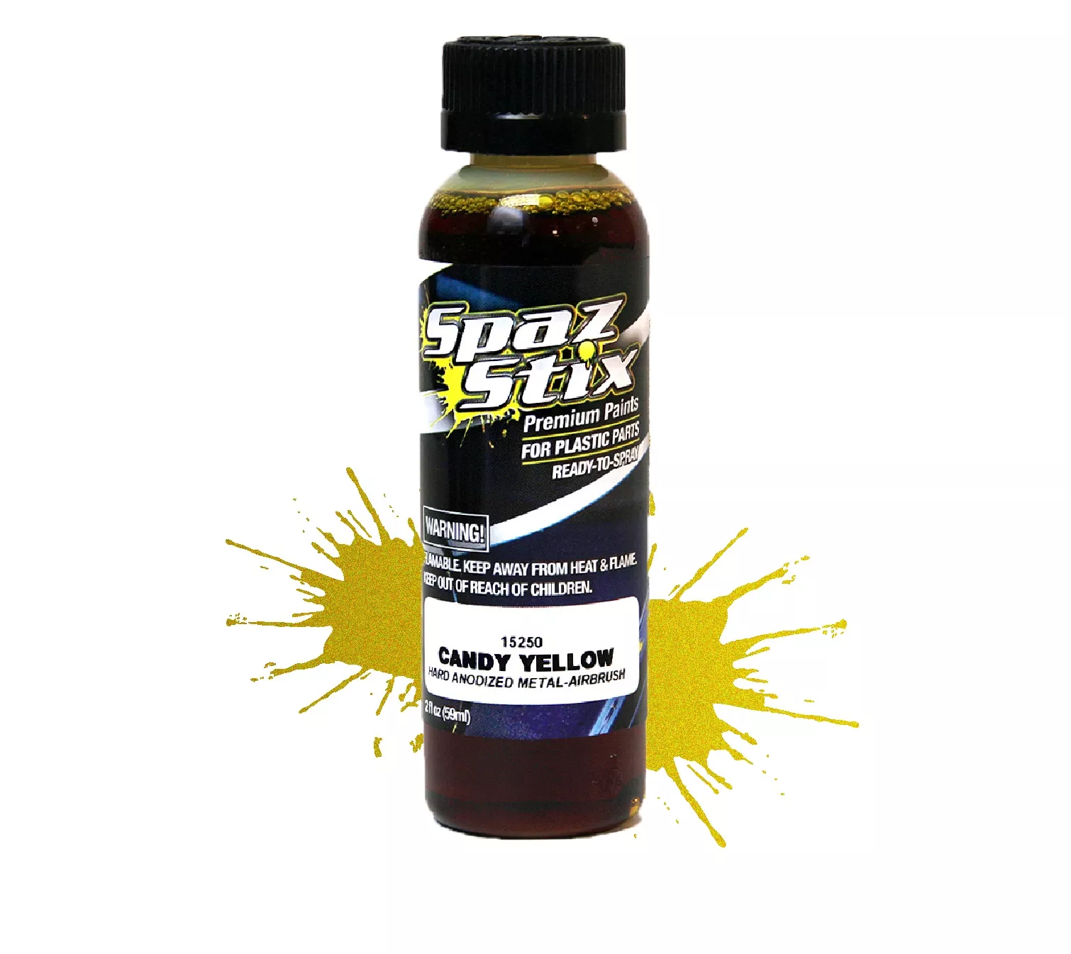 Candy Yellow Airbrush Ready Paint, 2oz Bottle