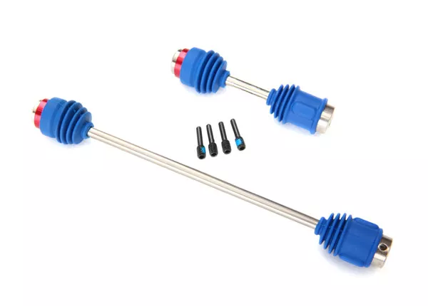 Center Driveshafts (F/R) (Steel, Constant Velocity) with Inner & Outer Dust Boots (fits first generation E-Revo & Summit)