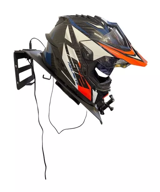 Charged Up Wall Mounted Helmet Rack With Fan and Dual USB Ports