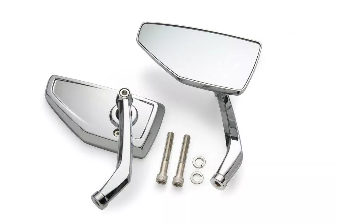 Ciro Chicane Left & Right Pair Side View Mirrors for Harley & Metric Motorcycles