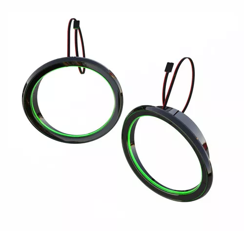 Ciro Front Speaker Accents Black w/LED Lights (42101)