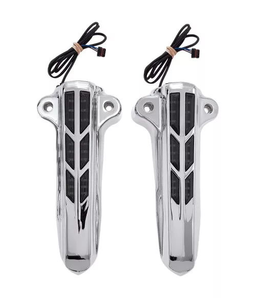 Ciro Lower Fork Leg Chrome Covers w/Lighted LED (43001)