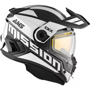 CKX Mission AMS Space White Dual Lens Helmet