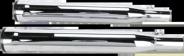 Cobra Slip-On Mufflers With Race Pro Tips - 3" - Chrome - '00-'06 FXST/B/C/S, FLST/C