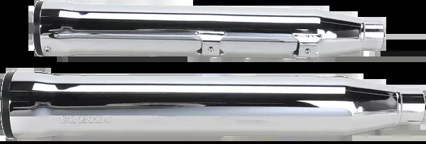 Cobra Slip-On Mufflers With Race Pro Tips - 3" - Chrome - '07-'17 FXST/B/C, FLSTC/FXCW/C