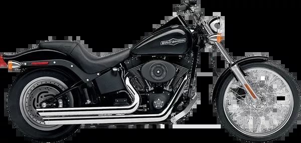 Cobra Speedster Slashdown Exhaust - Chrome - '86-'06 Softail