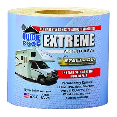 Cofair UBE675 Quick Roof Extreme White Waterproof Sealant 6" x 75'