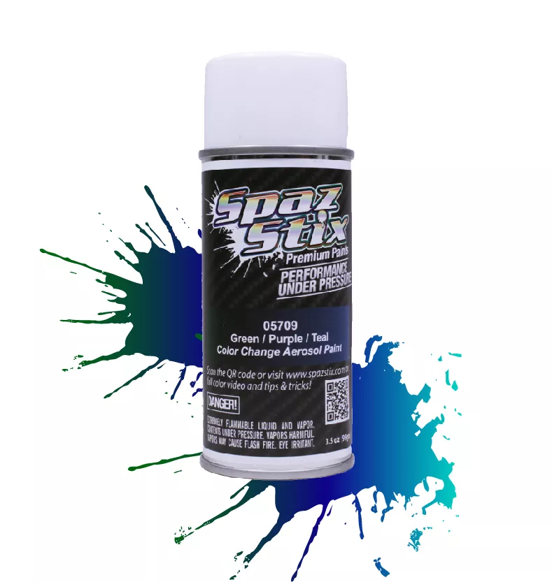 Color Change Aerosol Paint, Green/Purple/Teal, 3.5oz Can