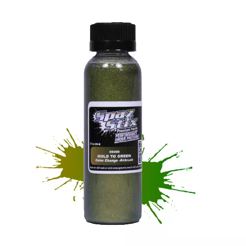 Color Change Airbrush Ready Paint, Gold/Green, 2oz Bottle