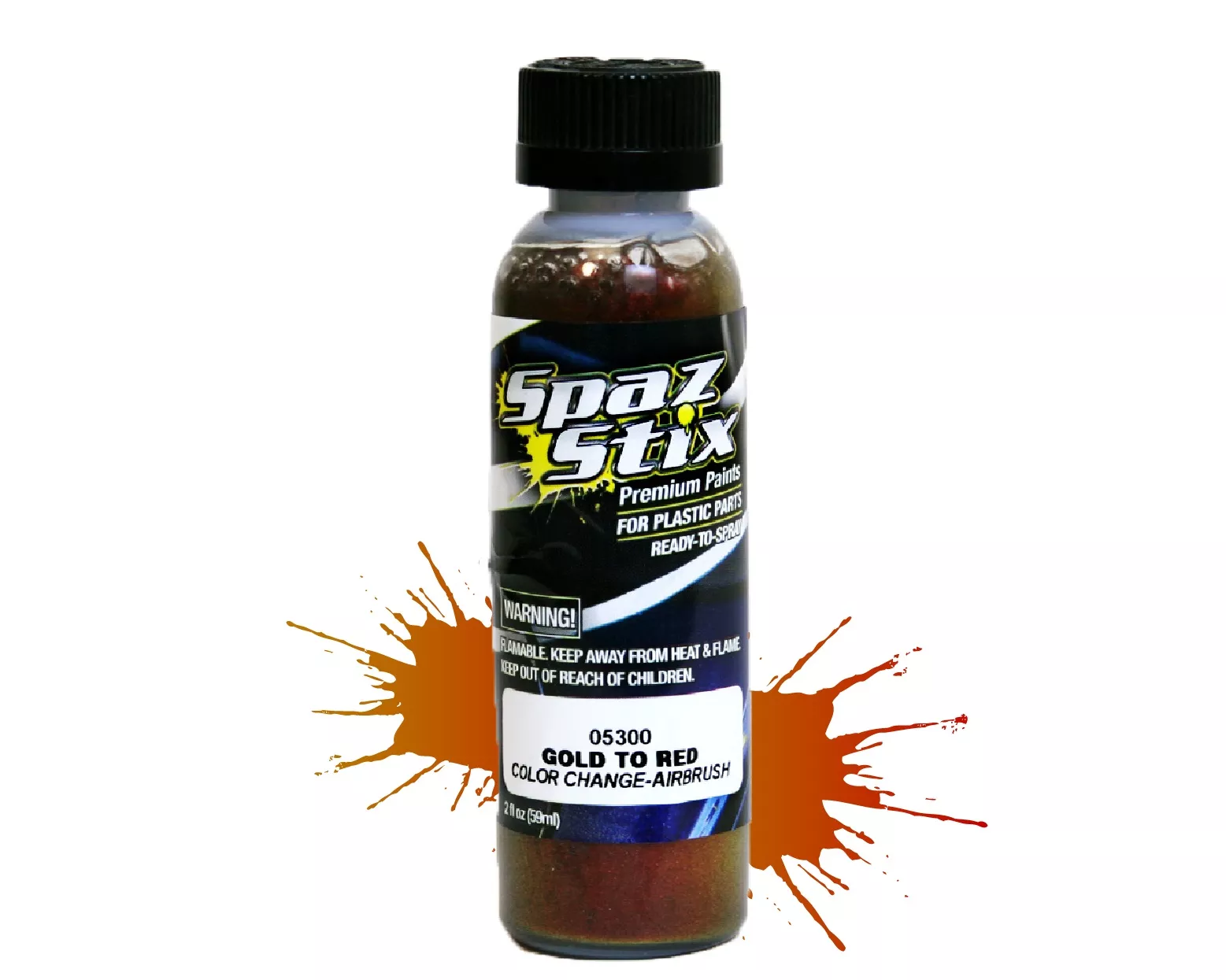Color Change Airbrush Ready Paint, Gold/Red, 2oz Bottle