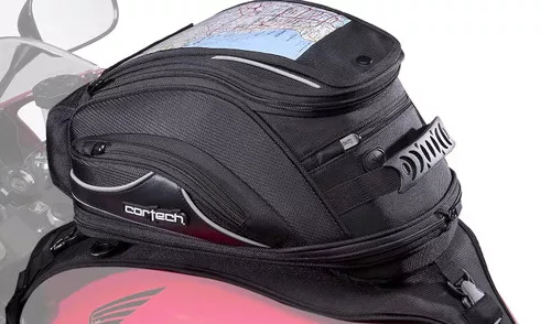 Cortech Super 2.0 12-Liter Strap Mount Black Tank Bag (S2.0 12L STNKBG)