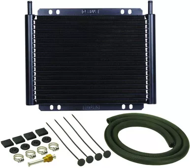 Derale Cooling 13503 Series 8000 Plate and Fin Transmission Oil Cooler, Black