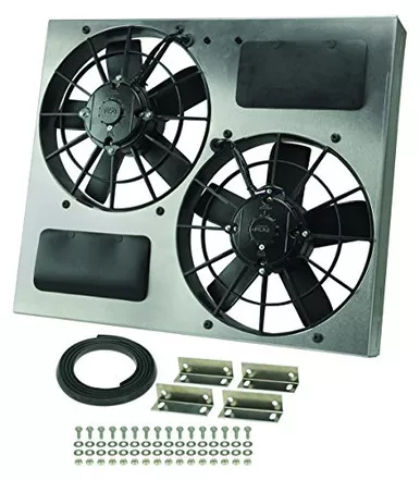 Derale Cooling 16830 Gray/Black High Output Dual Radiator Fan