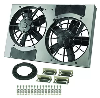 Derale Cooling 16831 Gray/Black High Output Dual Radiator Fan