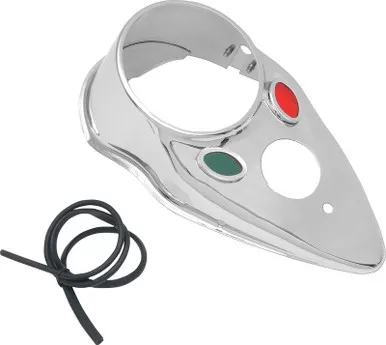 Drag Specialties Cat Eye Dash Cover - Chrome-DS-373645
