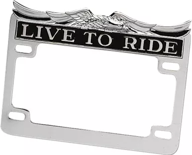 Drag Specialties Chrome Live Ride License Frame-DS-720809