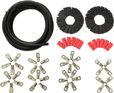 Drag Specialties Custom Battery Cable Kit- Harley Davidson - Black-2113-0672