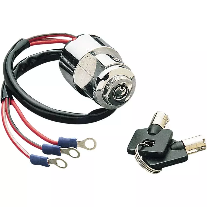 Drag Specialties Custom Round Key Ignition Switch Harley 75-93 XL Models