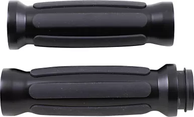 Drag Specialties Grips - Rail - TBW - Matte Black-0630-2688