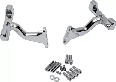 Drag Specialties Passenger Footboard Raised Mount - Chrome-1621-0394