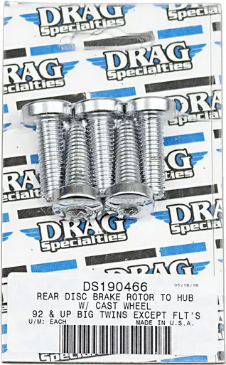 Drag Specialties Rear Rotor Bolt Kit 92-17 Cast-DS-190466