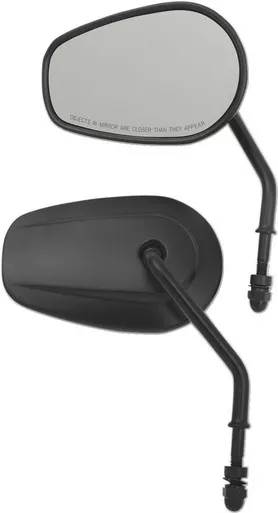 Drag Specialties Replacement Mirrors - Short Stem - Black-0640-1308
