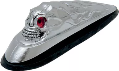 Drag Specialties Skull Head -Illuminated Eyes - Chrome-DS-287533
