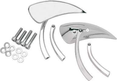 Drag Specialties Teardrop Mirror - 2 Stems-0640-0082