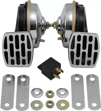 Drag Specialties Twin Electric Horn - Chrome-DS-272128