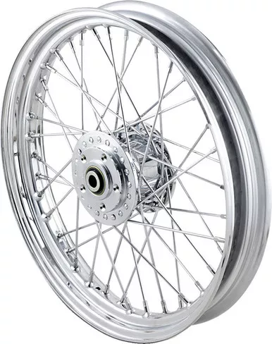 Drag Specialties Wheel - Front - Chrome - Dual Disc - 19"x2.50" - No ABS-DS-380155