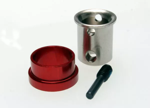 Drive Cup (Attaches to T-Maxx/E-Maxx Diff Input Shaft), M4/15 Screw Pin, & Sleeve (Steel CV Center Driveshafts)