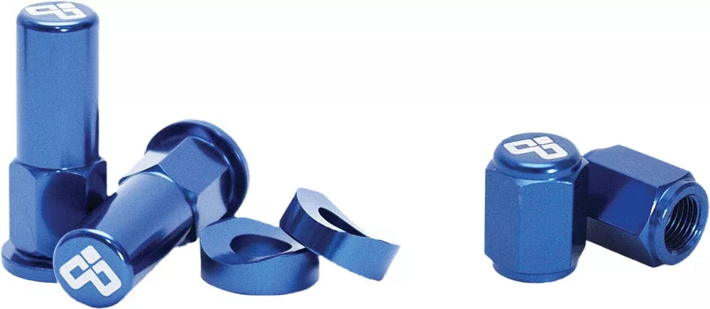 Dubya RIM Lock NUT & Valve CAP Kit Blue – 68-051D