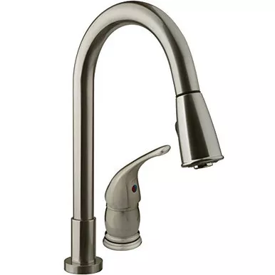 Dura Faucet DF-NMK503-SN RV Pull-Down Kitchen Sink Faucet Brushed Satin Nickel