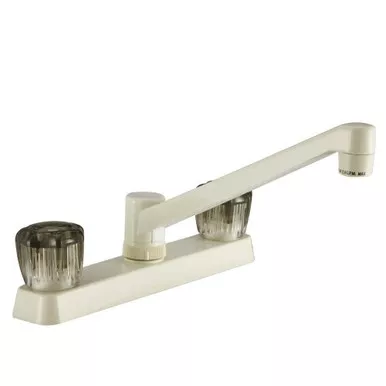 Dura Faucet DF-PK600S-BQ RV Kitchen Sink Faucet Smoked Knobs Bisque Parchment