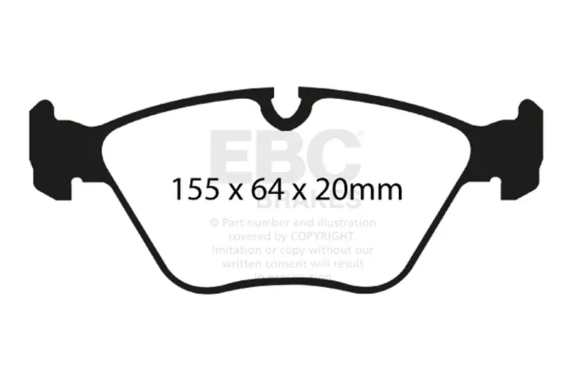 EBC 04-06 BMW X3 2.5 (E83) Redstuff Front Brake Pads