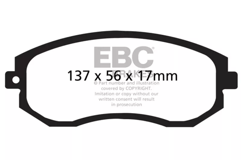 EBC 2 Ultimax2 Front Brake Pads UD1539 fits 2013-2016 Scion FR-S / 2013-2023 Subaru BRZ LIMITED / 2013-2023 Subaru BRZ Premium / 2015 Subaru BRZ Series.blue / 2019 Subaru BRZ Series.gray / 2016 Subaru BRZ Series.hyperblue / 2017 Subaru BRZ Series.yellow