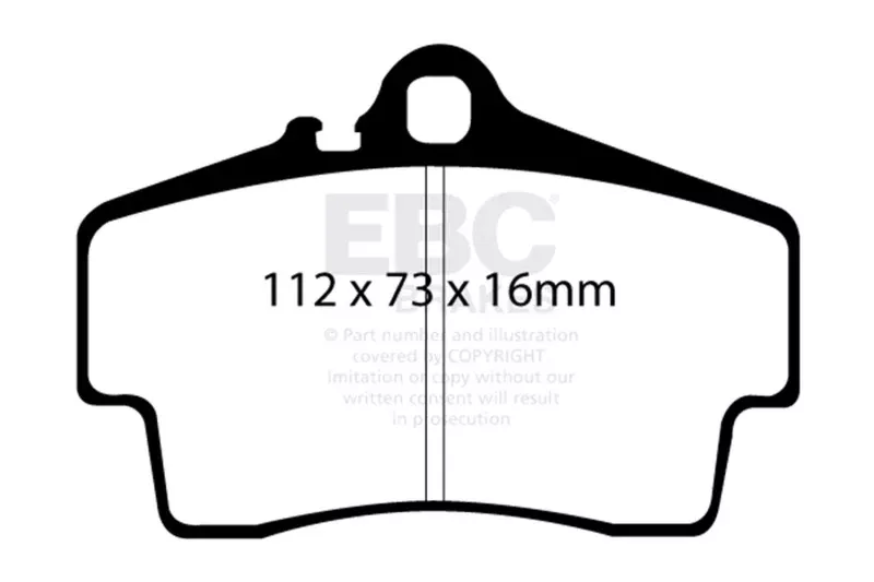 EBC 98-05 Porsche 911 (996) (Cast Iron Rotor only) 3.4 Carrera 2 Redstuff Rear Brake Pads