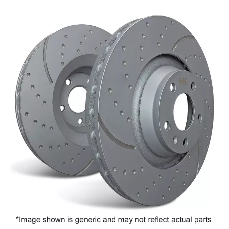 EBC GD Sport Slotted and Dimpled Rear Rotors fits 2015-2023 Subaru Legacy, Outback, WRX