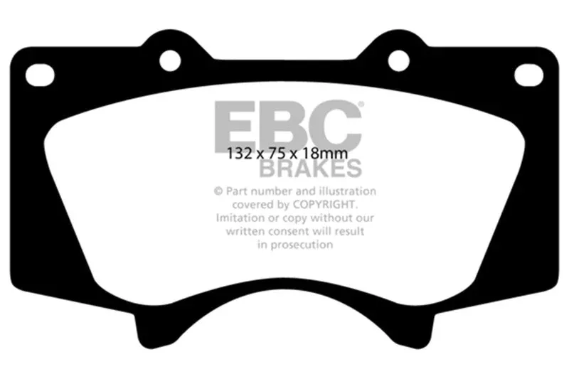 EBC Ultimax2 Front Brake Pads fits 2010-2011 Lexus GS460 / 2010-2023 Lexus GX460 / 2023 Lexus GX460 Black Line Edition / 2014-2023 Lexus GX460 Luxury