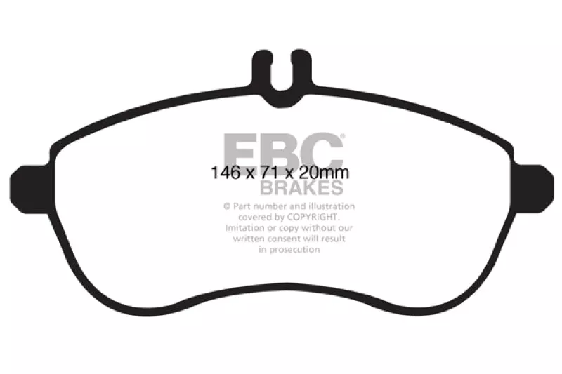 EBC Ultimax2 Front Brake Pads fits 2012-2015 Mercedes-Benz C250 / 2008-2014 Mercedes-Benz C300 / 2008-2015 Mercedes-Benz C350 / 2012-2015 Mercedes-Benz SLK250