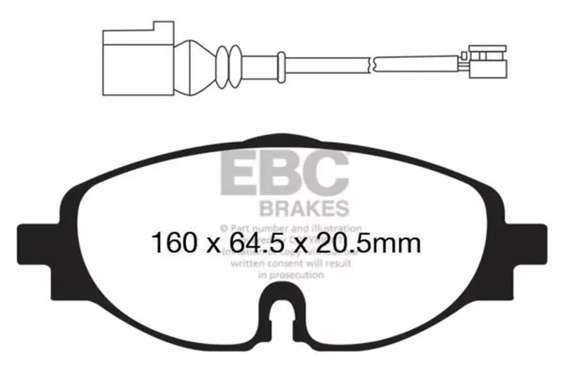 EBC Ultimax2 Front Brake Pads fits 2015-2022 Audi / Volkswagen