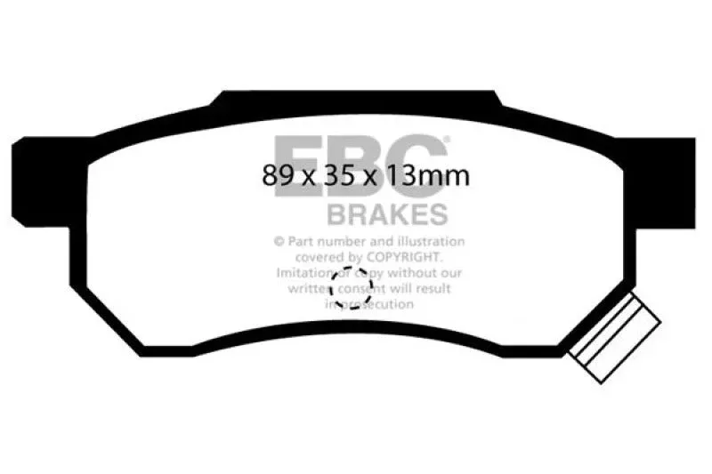 EBC Ultimax2 Rear Brake Pads fits 1990-1993, 1997-2001 Acura Integra GS / 1992-2001 Acura Integra GS-R / 1990-2001 Acura Integra LS / 1990-1998 Acura Integra RS