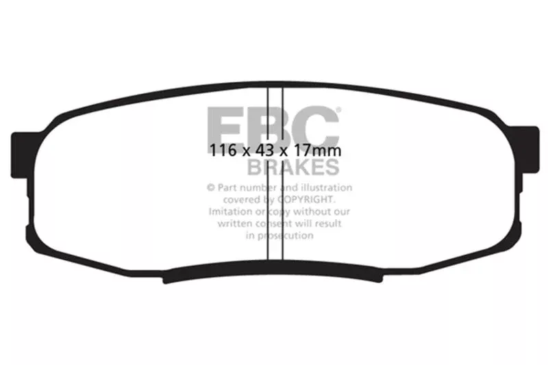 EBC Ultimax2 Rear Brake Pads fits 2008-2011, 2013-2021 Lexus LX570 / 2008-2011, 2013-2021 Toyota Land Cruiser / 2020-2021 Toyota Land Cruiser Heritage Edition / 2008-2022 Toyota Sequoia Limited
