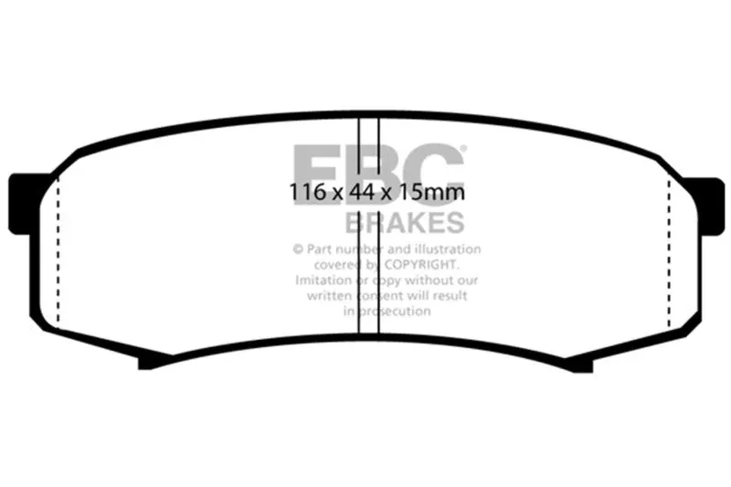 EBC Ultimax2 Rear Brake Pads fits 2010-2011 Lexus GS460 / 2010-2023 Lexus GX460 / 2023 Lexus GX460 Black Line Edition / 2014-2023 Lexus GX460 Luxury