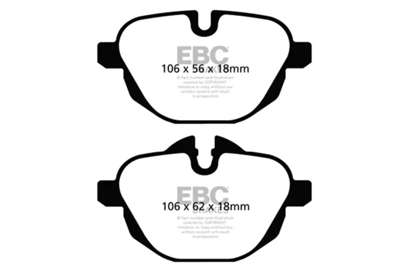 EBC Ultimax2 Rear Brake Pads fits 2010-2016 BMW 528i / 2010, 2012-2016 BMW 528i xDrive / 2018-2023 BMW 530e / 2018-2022 BMW 530e xDrive