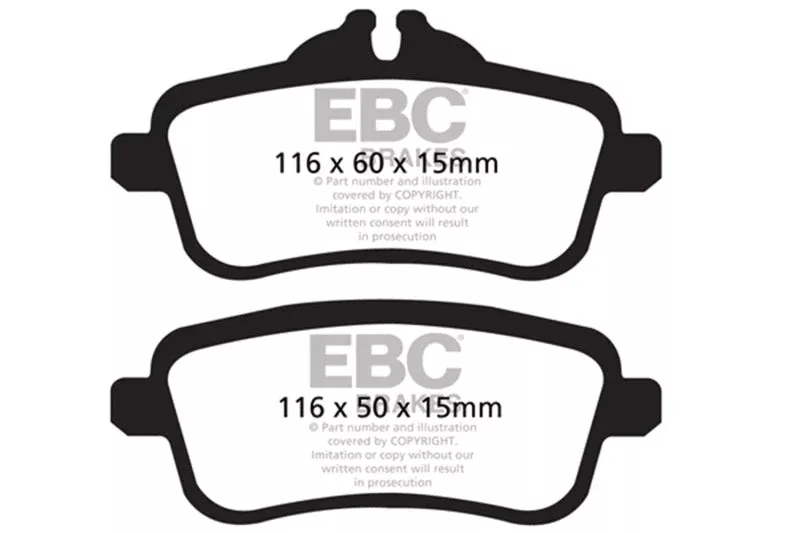 EBC Ultimax2 Rear Brake Pads fits 2013-2016 Mercedes-Benz GL350 BLUETEC 4MATIC / 2015-2016 Mercedes-Benz GL450 4MATIC / 2013-2014 Mercedes-Benz GL450 / 2013-2016 Mercedes-Benz GL550 4MATIC